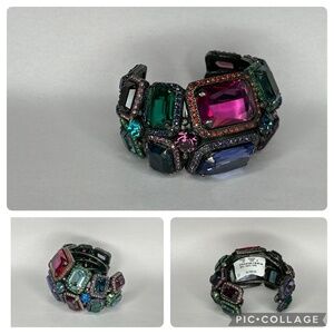 Lanvin Tutti Fruitti Crystal Cuff Bracelet BNWT